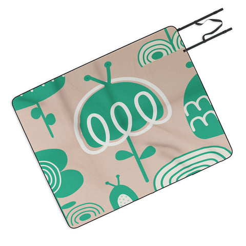 Gabriela Larios Salmon Garden Picnic Blanket