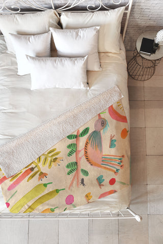 Gabriela Larios Salsa Picante Fleece Throw Blanket