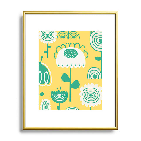 Gabriela Larios Sunny Garden Metal Framed Art Print