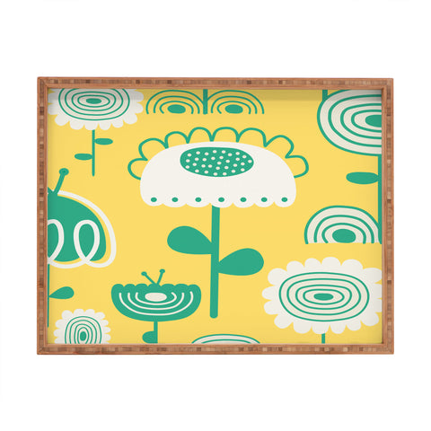 Gabriela Larios Sunny Garden Rectangular Tray