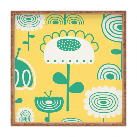 Gabriela Larios Sunny Garden Square Tray