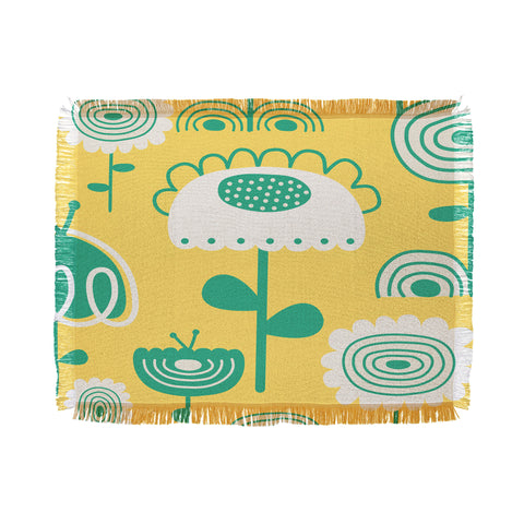 Gabriela Larios Sunny Garden Throw Blanket