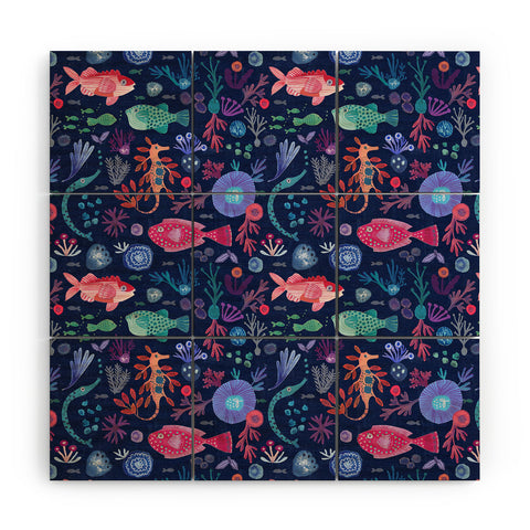 Gabriela Larios Tales from the Ocean Wood Wall Mural