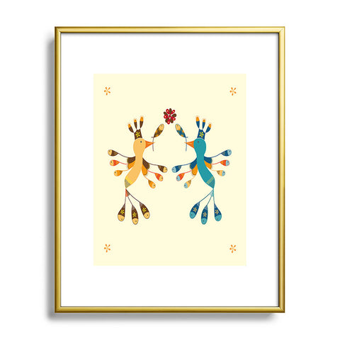 Gabriela Larios Tortolitas Couple Metal Framed Art Print