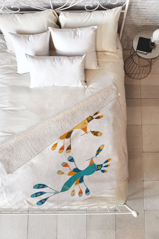 Gabriela Larios Tortolitas Couple New Fleece Throw Blanket