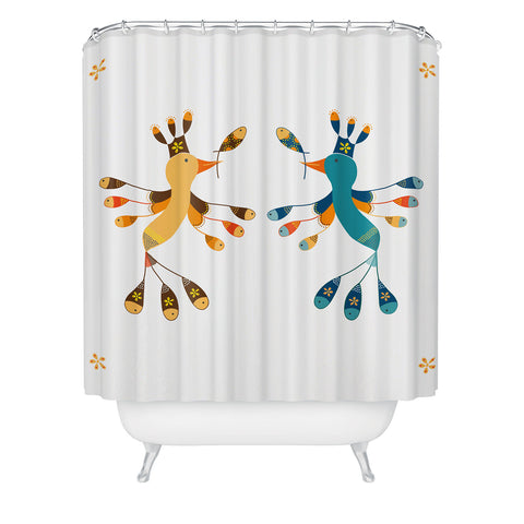 Gabriela Larios Tortolitas Couple New Shower Curtain