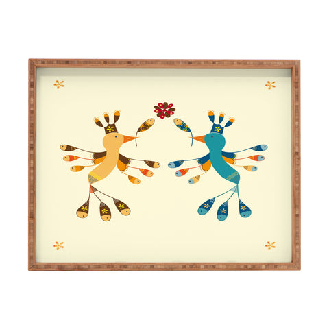 Gabriela Larios Tortolitas Couple Rectangular Tray
