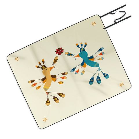 Gabriela Larios Tortolitas Couple Picnic Blanket
