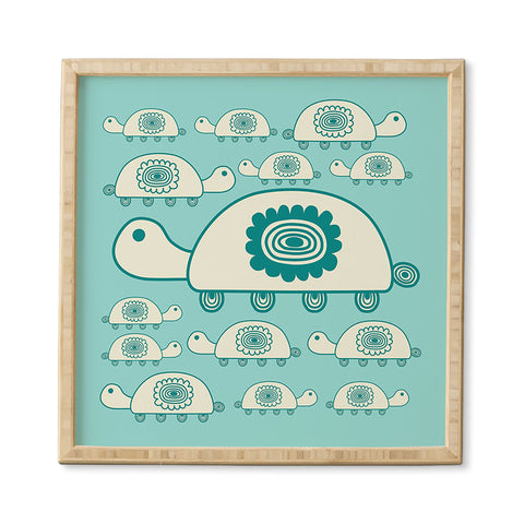 Gabriela Larios Tortugota Aqua Framed Wall Art