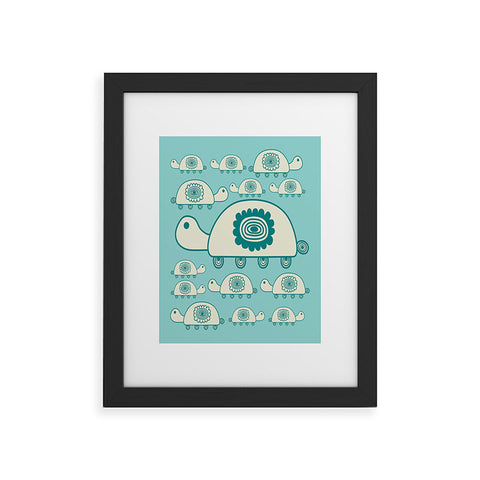 Gabriela Larios Tortugota Aqua Framed Art Print