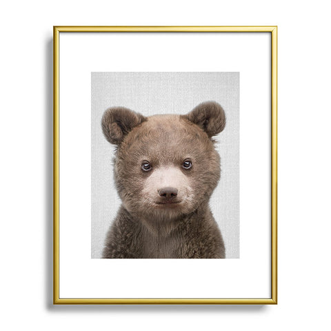 Gal Design Baby Bear Colorful Metal Framed Art Print