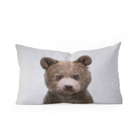 Gal Design Baby Bear Colorful Oblong Throw Pillow
