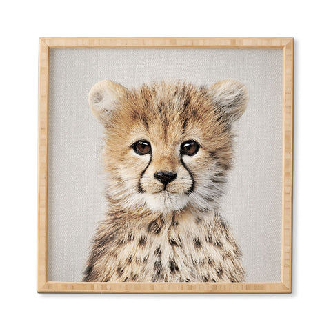 Gal Design Baby Cheetah Colorful Framed Wall Art