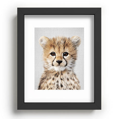 Gal Design Baby Cheetah Colorful Recessed Framing Rectangle