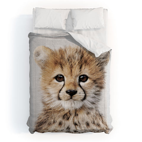Gal Design Baby Cheetah Colorful Comforter