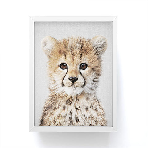 Gal Design Baby Cheetah Colorful Framed Mini Art Print