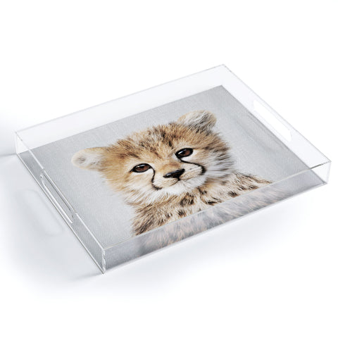 Gal Design Baby Cheetah Colorful Acrylic Tray
