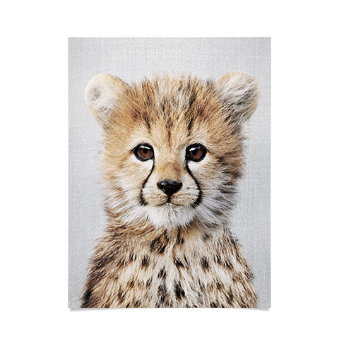 Gal Design Baby Cheetah Colorful Poster