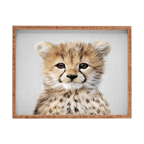 Gal Design Baby Cheetah Colorful Rectangular Tray