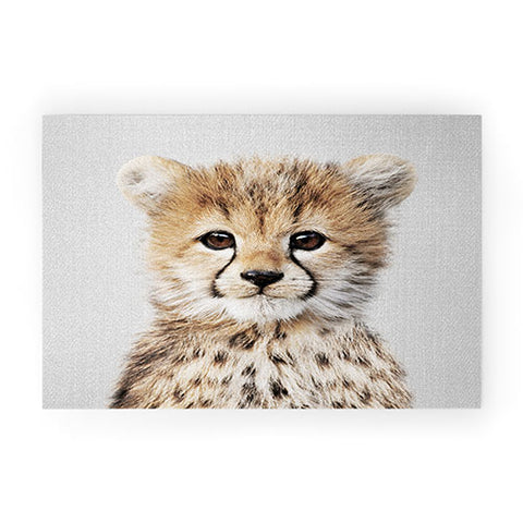 Gal Design Baby Cheetah Colorful Welcome Mat