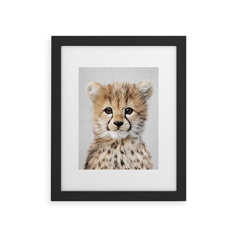 Gal Design Baby Cheetah Colorful Framed Art Print