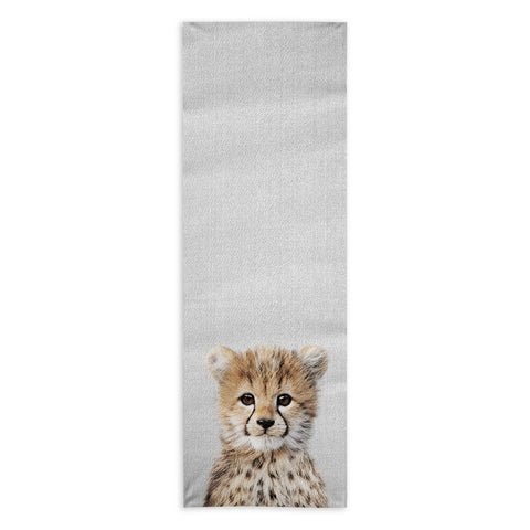 Gal Design Baby Cheetah Colorful Yoga Towel