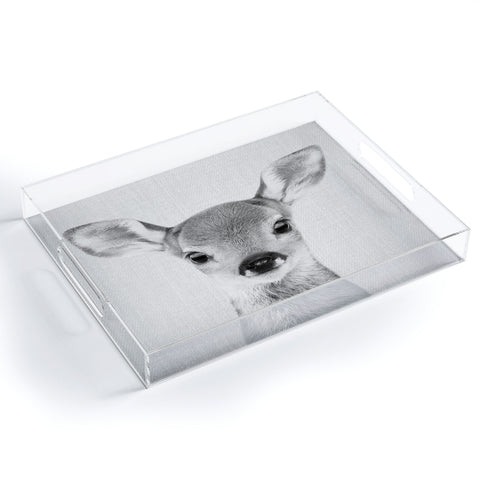 Gal Design Baby Deer Black White Acrylic Tray