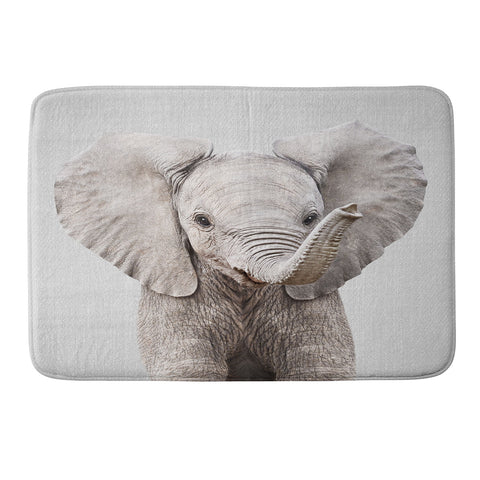 Gal Design Baby Elephant Colorful Memory Foam Bath Mat