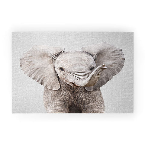Gal Design Baby Elephant Colorful Welcome Mat