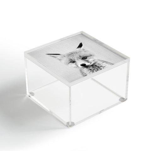 Gal Design Baby Fox Black White Acrylic Box
