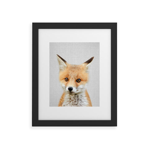 Gal Design Baby Fox Colorful Framed Art Print