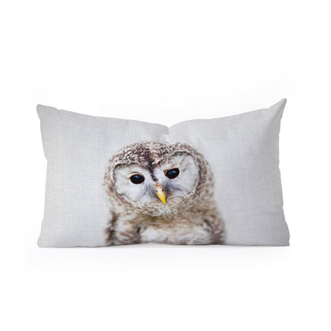 Gal Design Baby Owl Colorful Oblong Throw Pillow
