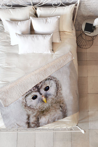 Gal Design Baby Owl Colorful Fleece Throw Blanket
