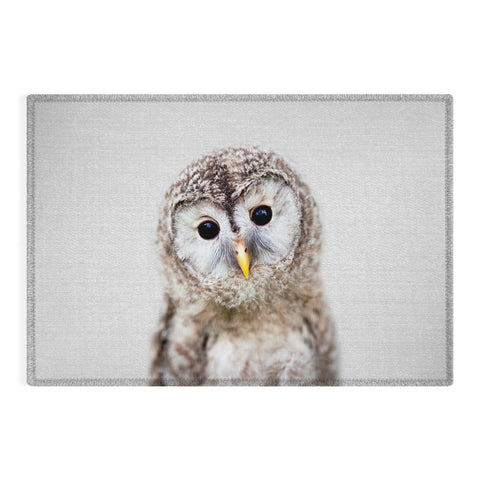 Gal Design Baby Owl Colorful Outdoor Rug