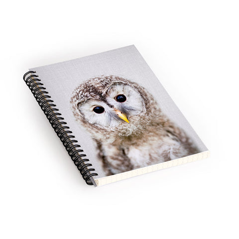 Gal Design Baby Owl Colorful Spiral Notebook