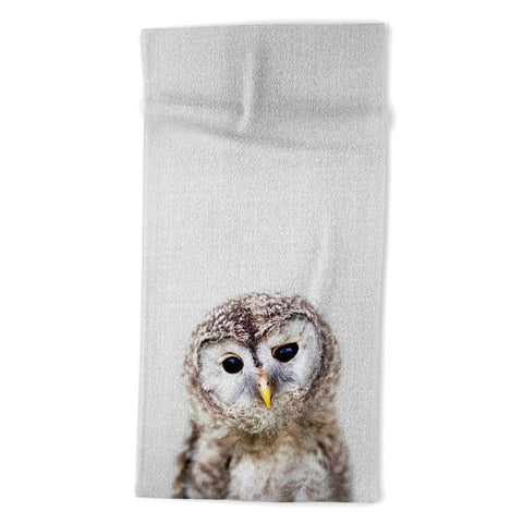 Gal Design Baby Owl Colorful Beach Towel