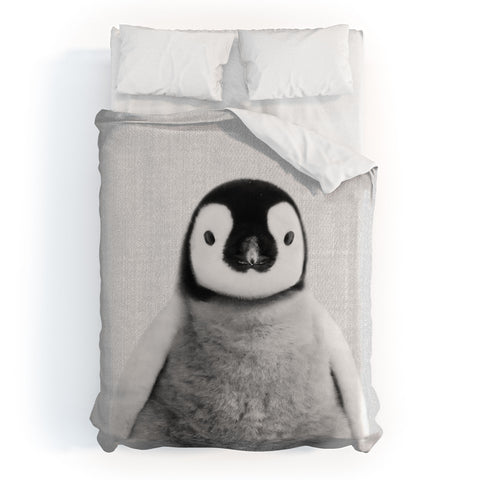 Gal Design Baby Penguin Black White Duvet Cover