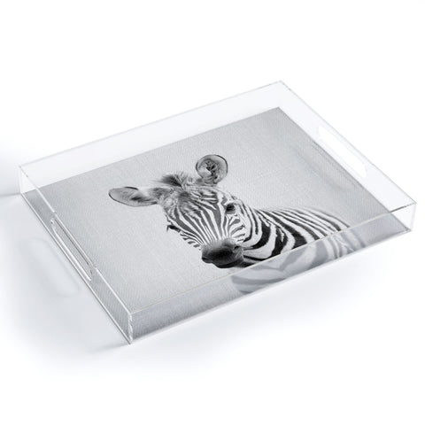 Gal Design Baby Zebra Black White Acrylic Tray