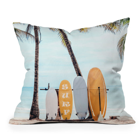 Gal Design Choose Your Surfboard Throw Pillow