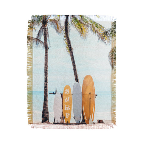 Gal Design Choose Your Surfboard Throw Blanket