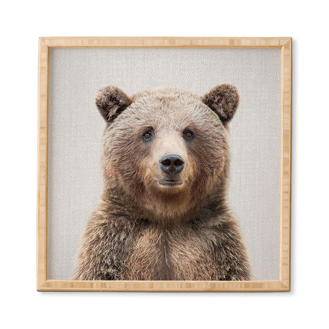 Gal Design Grizzly Bear Colorful Framed Wall Art