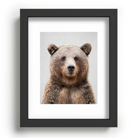 Gal Design Grizzly Bear Colorful Recessed Framing Rectangle