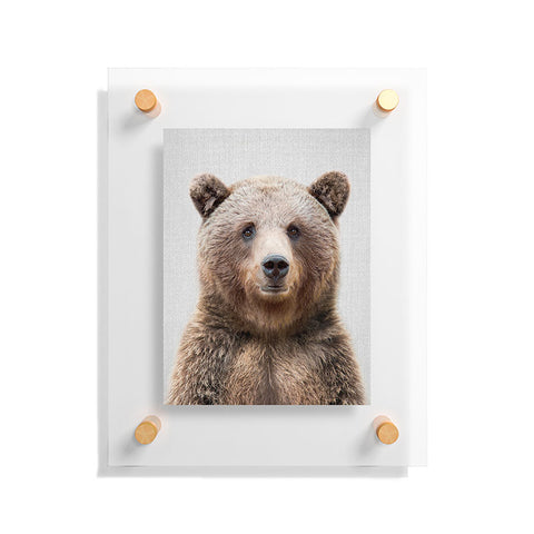 Gal Design Grizzly Bear Colorful Floating Acrylic Print