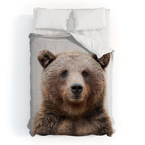 Gal Design Grizzly Bear Colorful Comforter