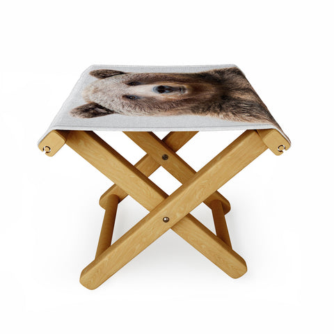 Gal Design Grizzly Bear Colorful Folding Stool