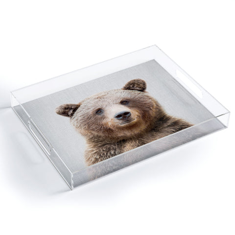 Gal Design Grizzly Bear Colorful Acrylic Tray