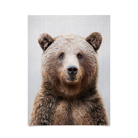Gal Design Grizzly Bear Colorful Poster