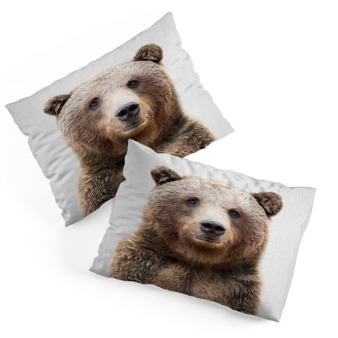 Gal Design Grizzly Bear Colorful Pillow Shams