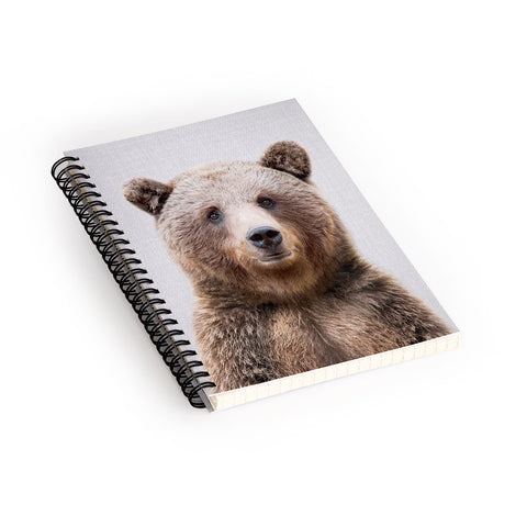 Gal Design Grizzly Bear Colorful Spiral Notebook