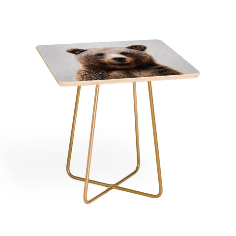 Gal Design Grizzly Bear Colorful Side Table